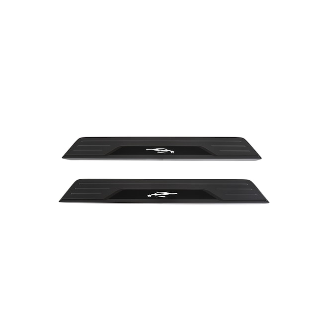 Door Sill Plates in Stainless Steel with Corvette Silhouette