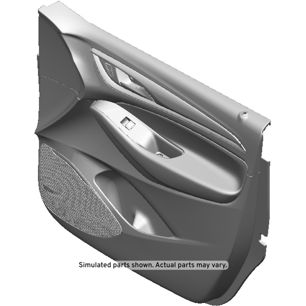 GM Genuine Parts Dark Galvanized Cool Front Passenger Side Door Trim