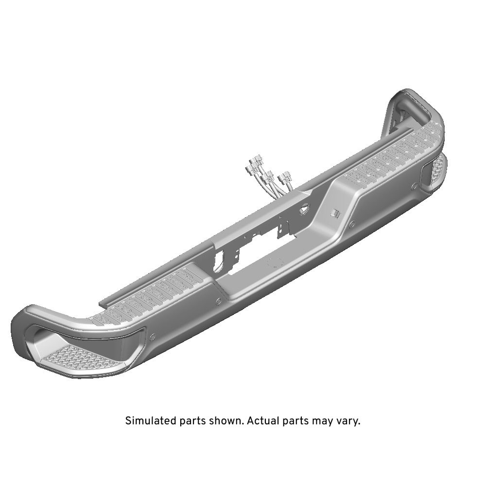 GM Genuine Parts Bright Chrome Rear Bumper Impact Bar