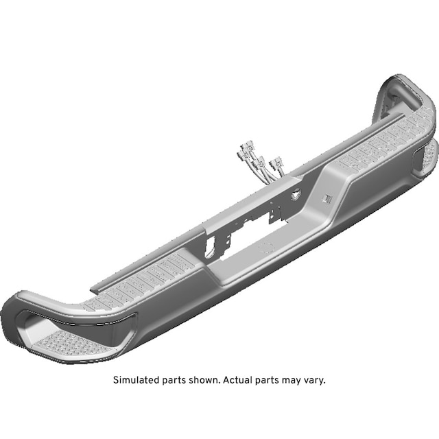 GM Genuine Parts Black Rear Bumper Impact Bar