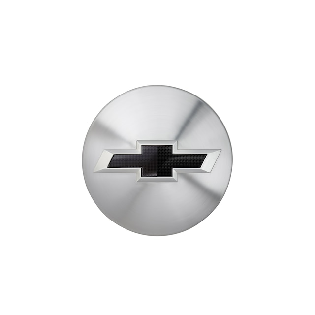 Center Cap in Brushed Aluminum with Black Bowtie Logo