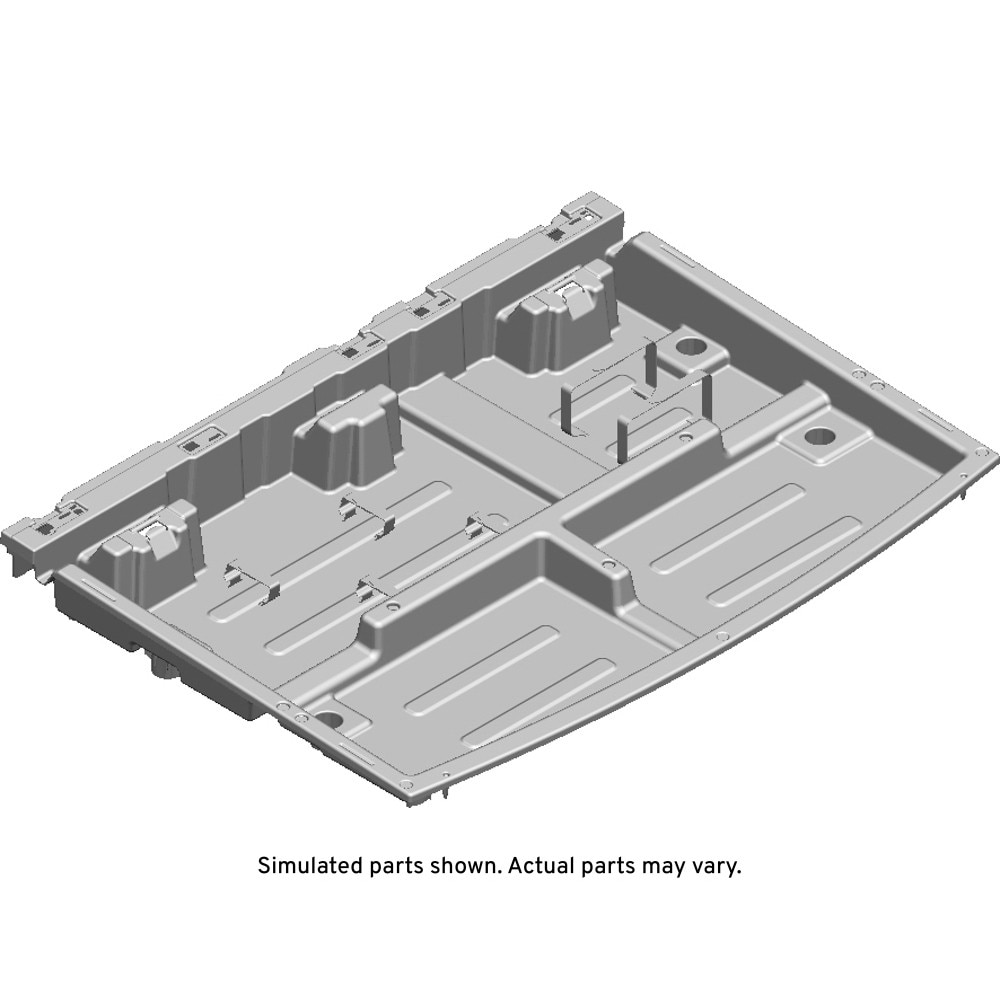 GM Genuine Parts Black Rear Compartment Floor Stowage Trim Compartment