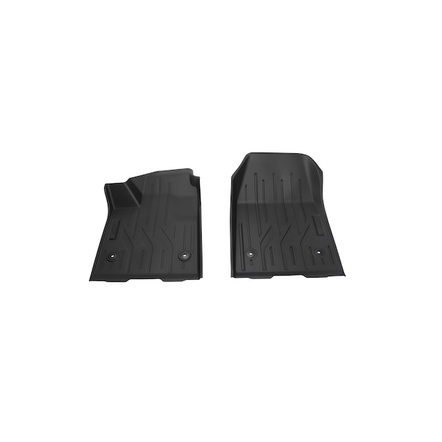 First- and Second-Row Premium All-Weather Floor Liners in Jet Black with Bowtie Logo