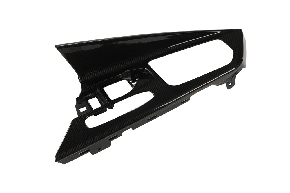 GM Genuine Parts Exposed Carbon Fiber Front Floor Console Trim Plate