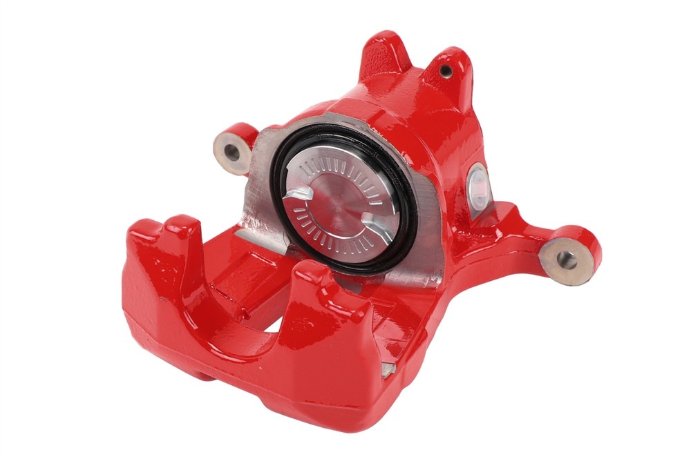GM Genuine Parts Performance Torch Red Rear Passenger Side Brake Caliper without Pads and Bracket