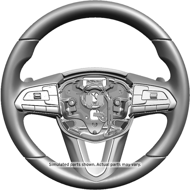 GM Genuine Parts Jet Black Steering Wheel without Heat Electronic Control Unit
