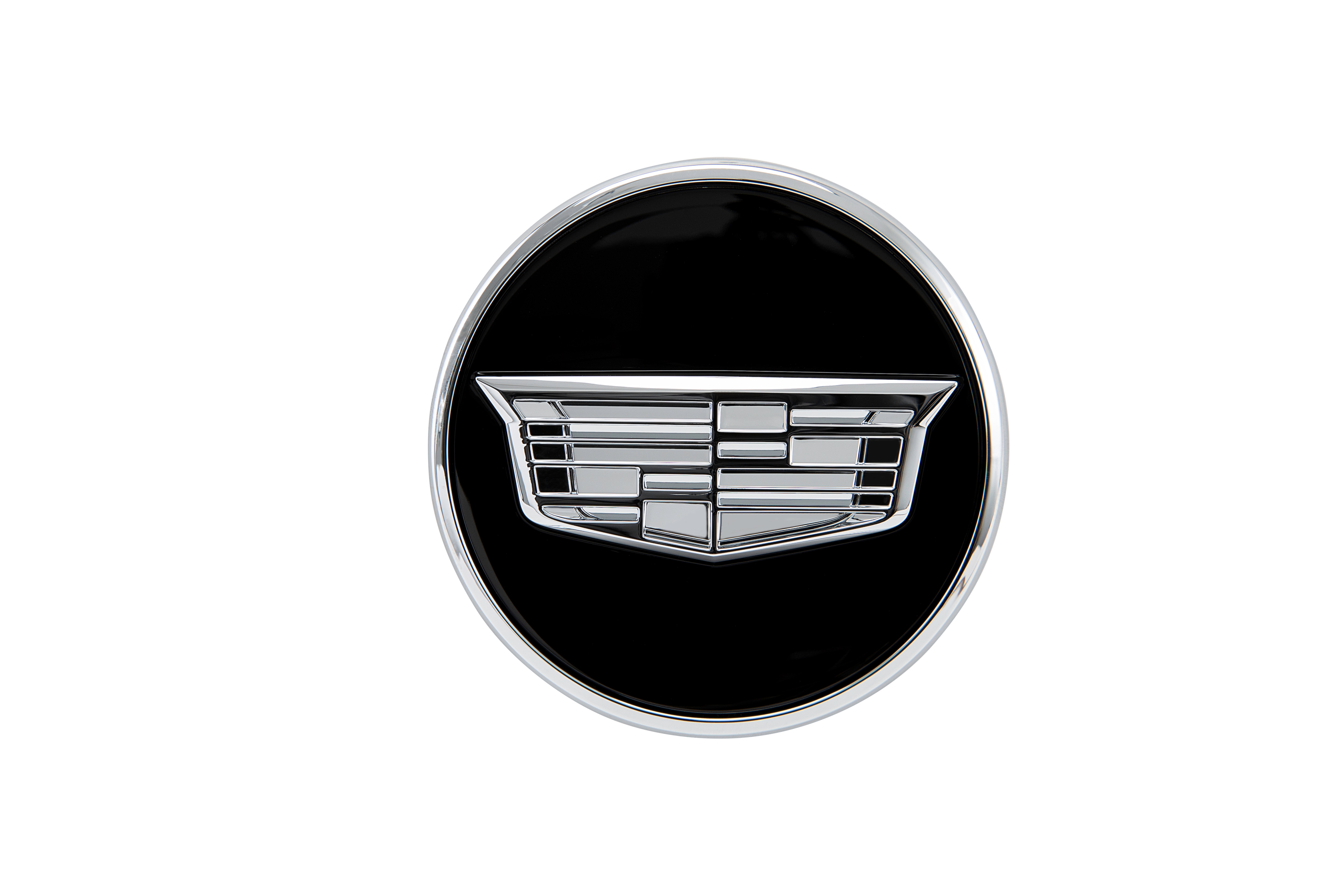 Center Cap in Black with Monochrome Cadillac Logo