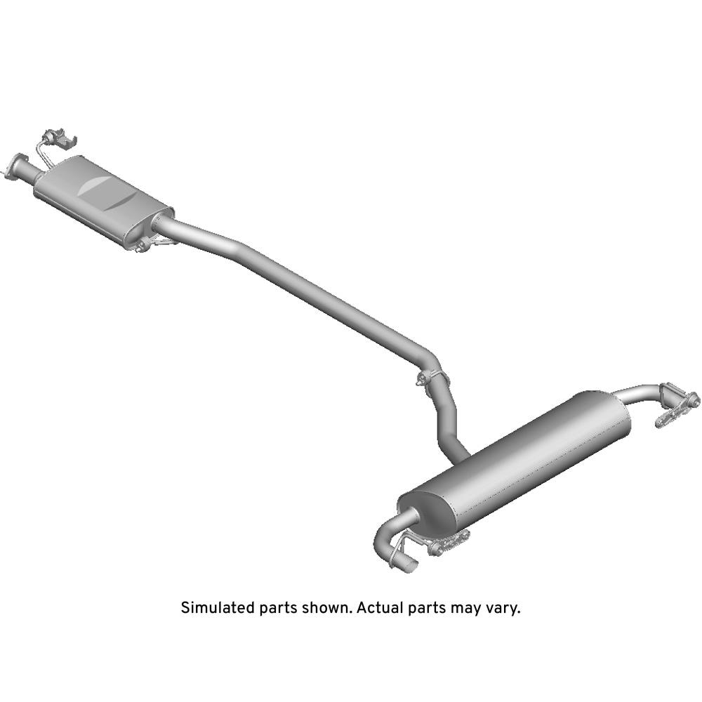 GM Genuine Parts Exhaust Muffler with Exhaust Pipe
