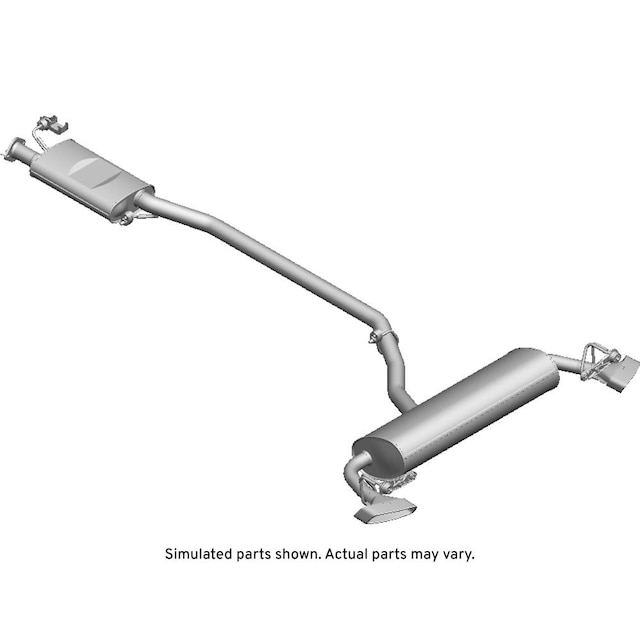 GM Genuine Parts Exhaust Muffler with Exhaust Pipe