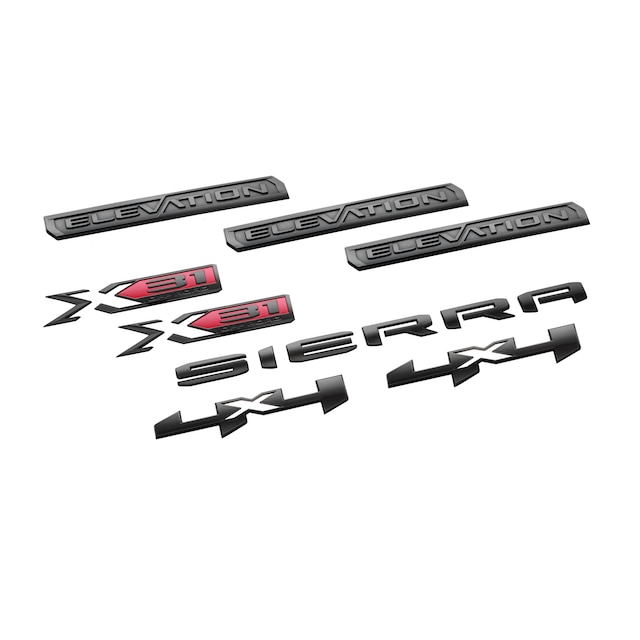 Sierra Elevation Emblems in Black