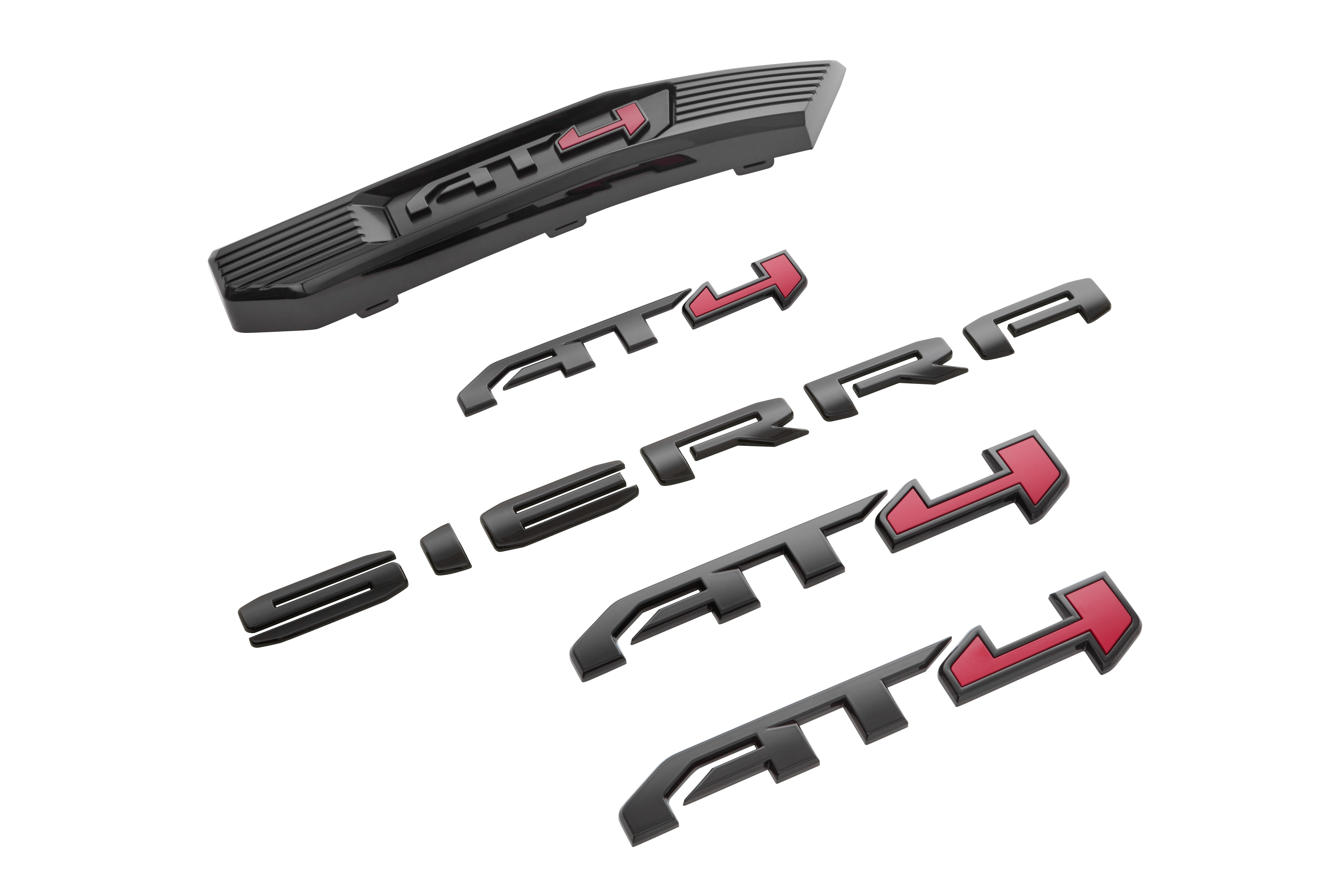 Sierra AT4 Emblems in Black