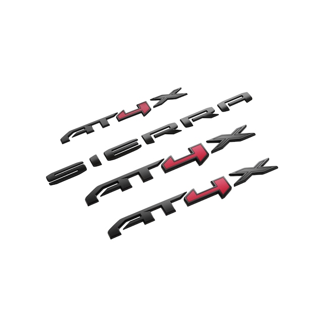 Sierra AT4X Emblems in Black