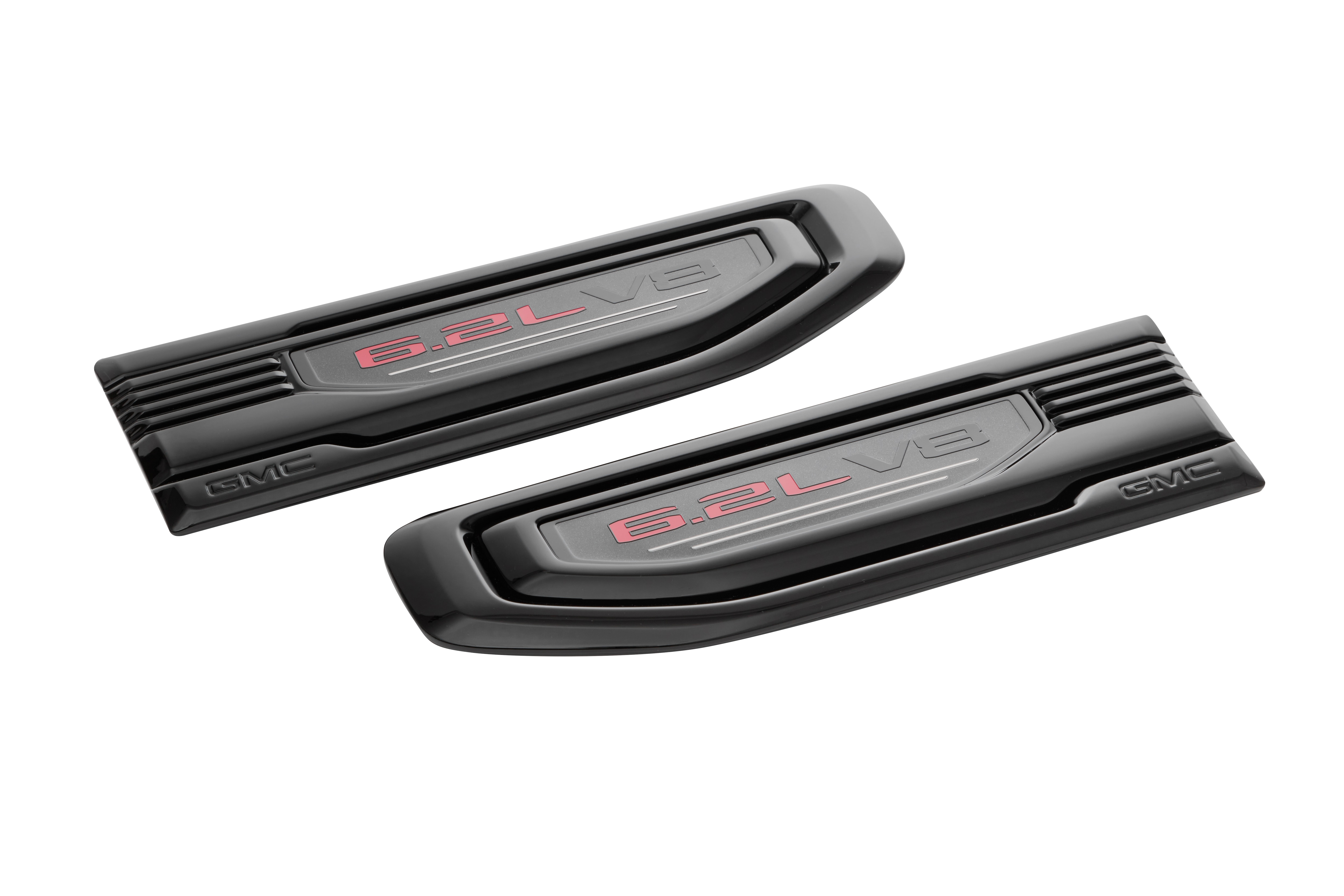 Sierra 6.2L V8 Fender Vent Emblems in Black