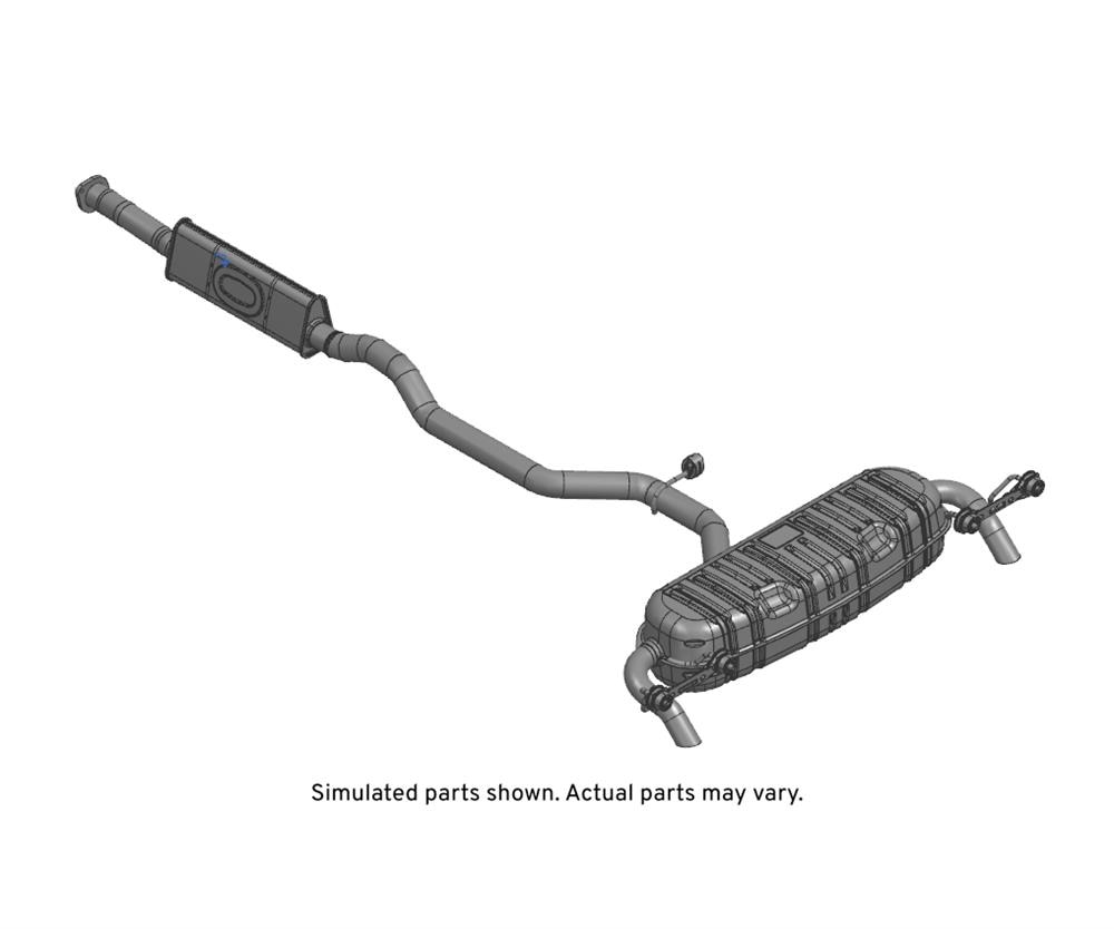 GM Genuine Parts Exhaust Muffler with Exhaust Pipe