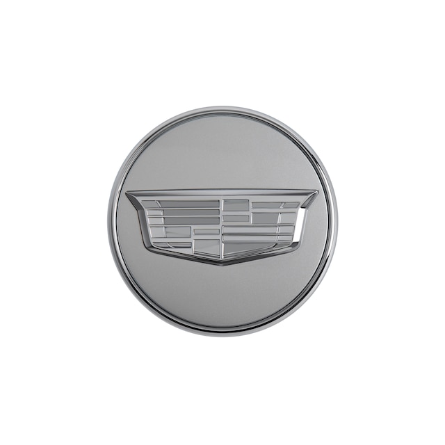 Center Cap in Bright with Monochrome Cadillac Logo