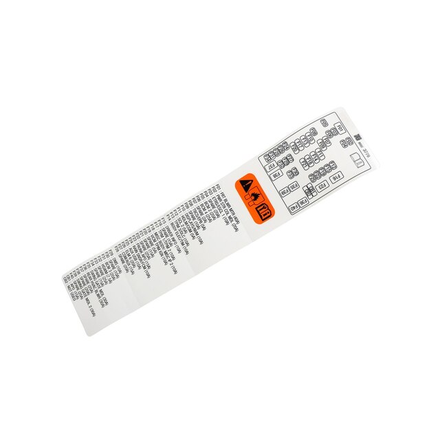 GM Genuine Parts Passenger Side Instrument Panel Wiring Harness Fuse Block Identification Label
