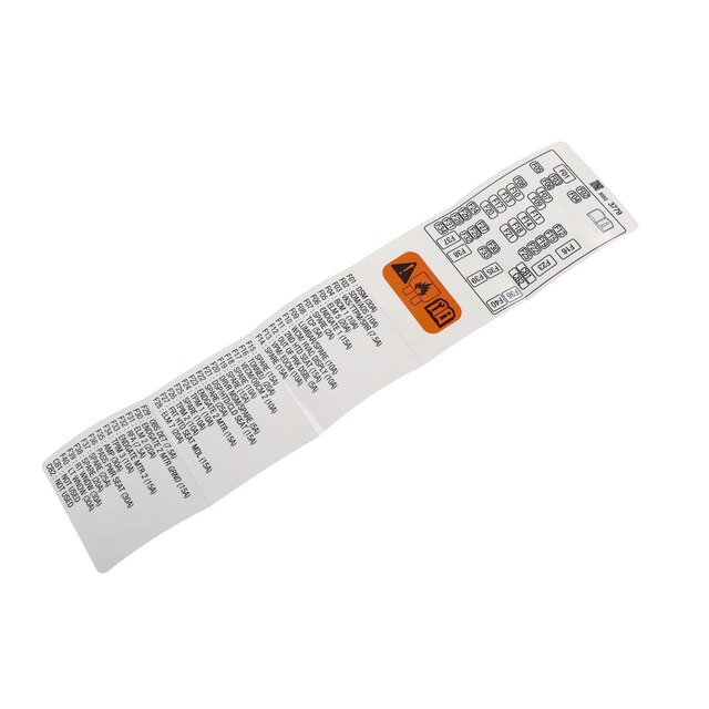 GM Genuine Parts Driver Side Instrument Panel Wiring Harness Fuse Block Identification Label