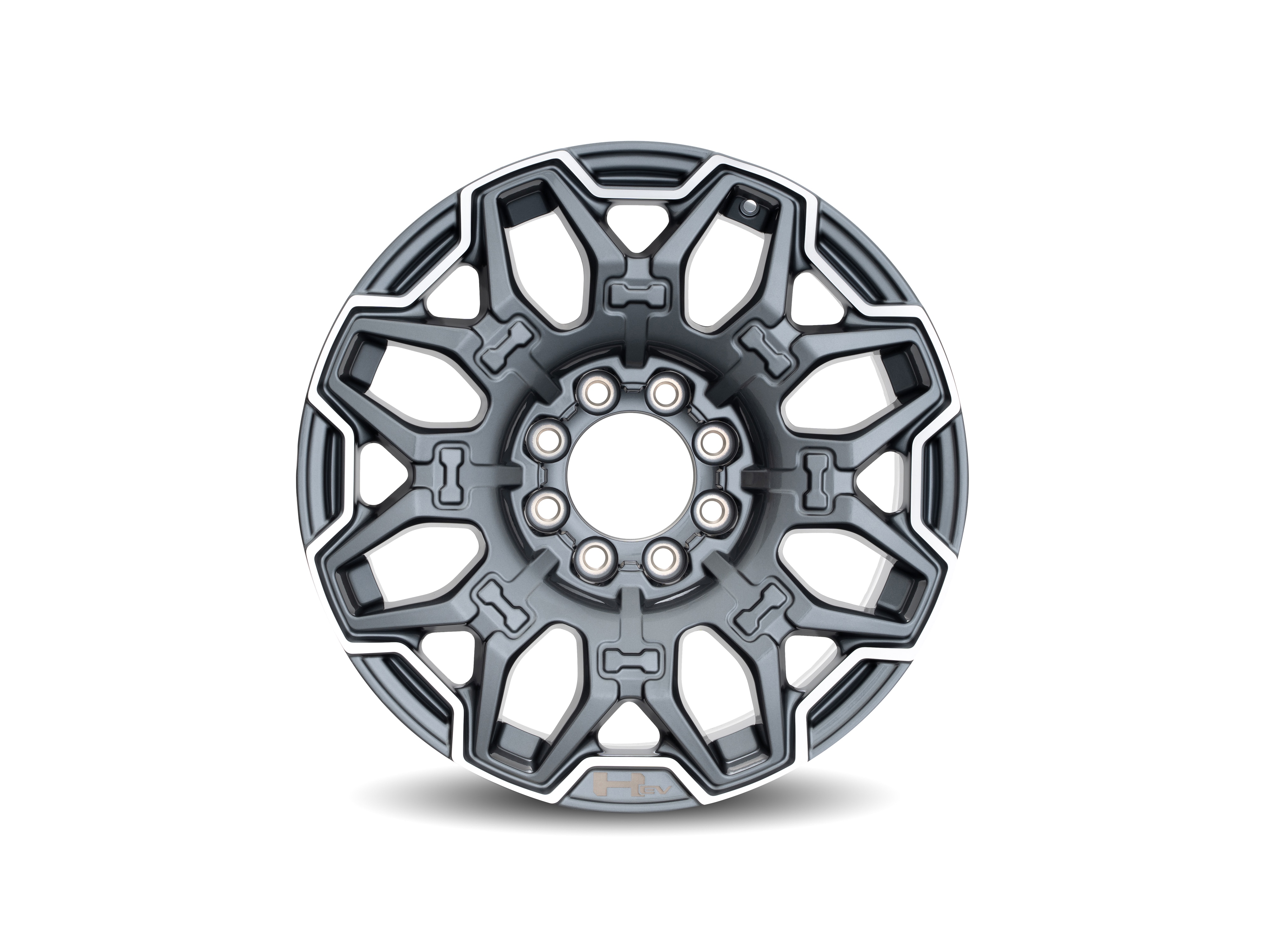 22x9.5-Inch Multi-Spoke Aluminum Spare Wheel in Grazen Metallic with Selective Machining