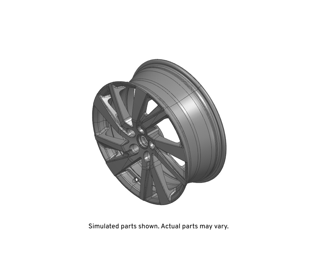 GM Genuine Parts Black High Gloss 18x7.0in Aluminum Front and Rear Wheel