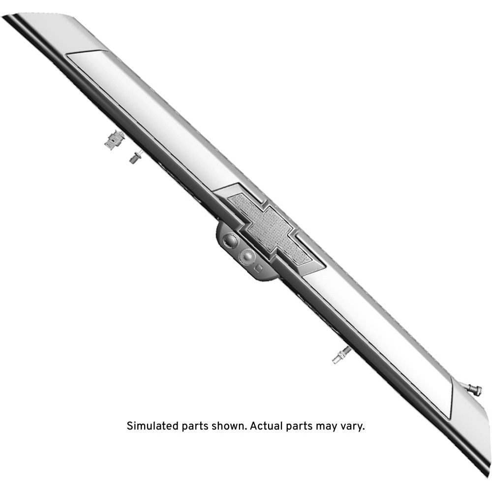 GM Genuine Parts Galvano Silver Rear Closure Center Applique