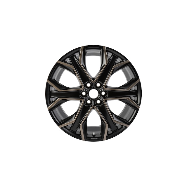 21x9-Inch Aluminum Multi-Spoke Wheel in Low Gloss Black with Bronze Accents