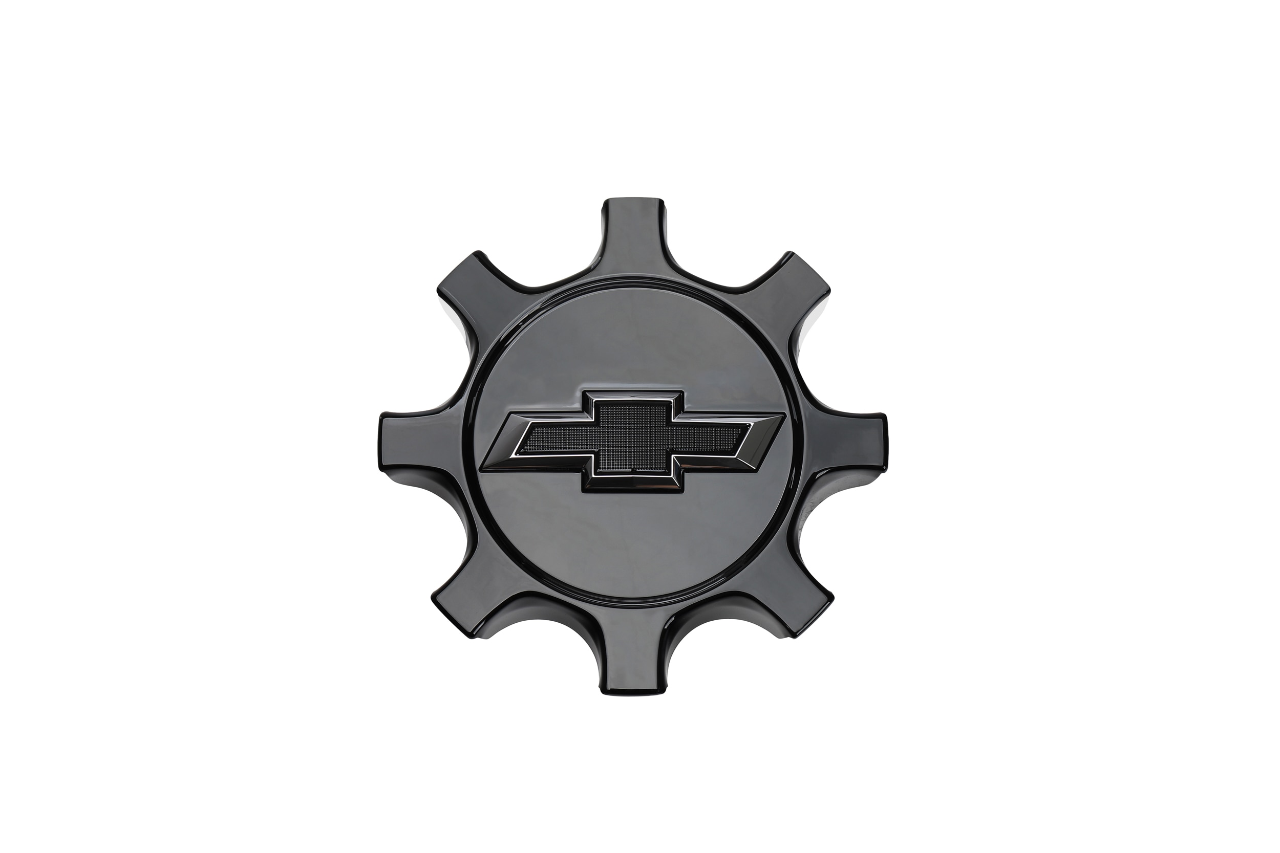 Center Cap in Low Gloss Black with Black Bowtie Logo