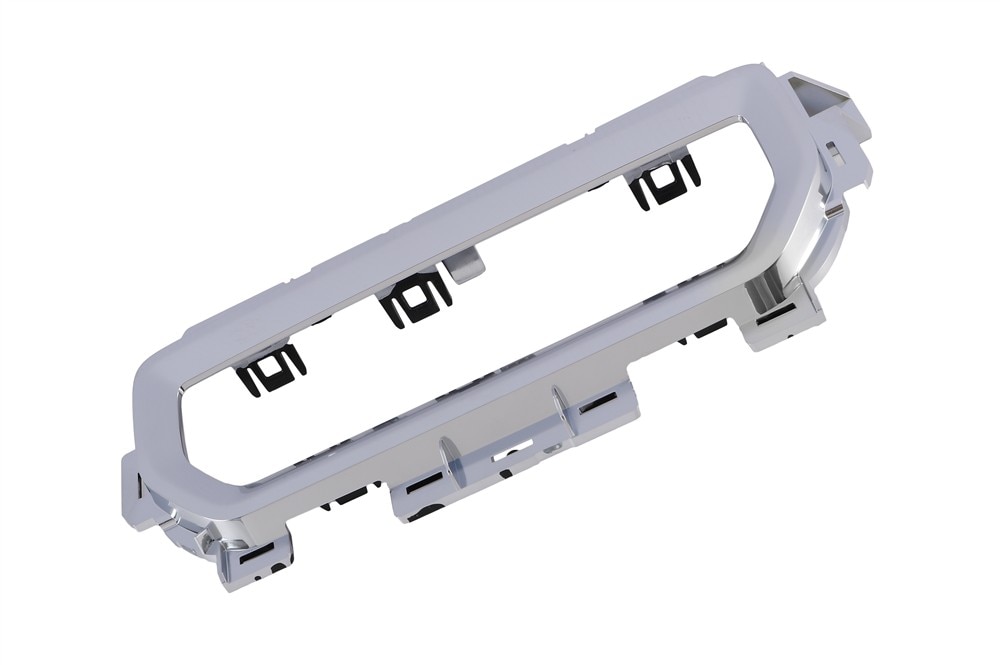 GM Genuine Parts Galvano Silver Front Floor Console Rear Trim Plate