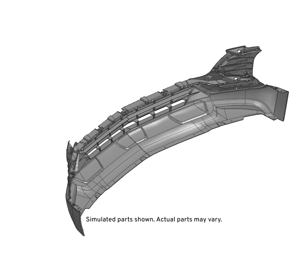 GM Genuine Parts Black Front Bumper Lower Fascia
