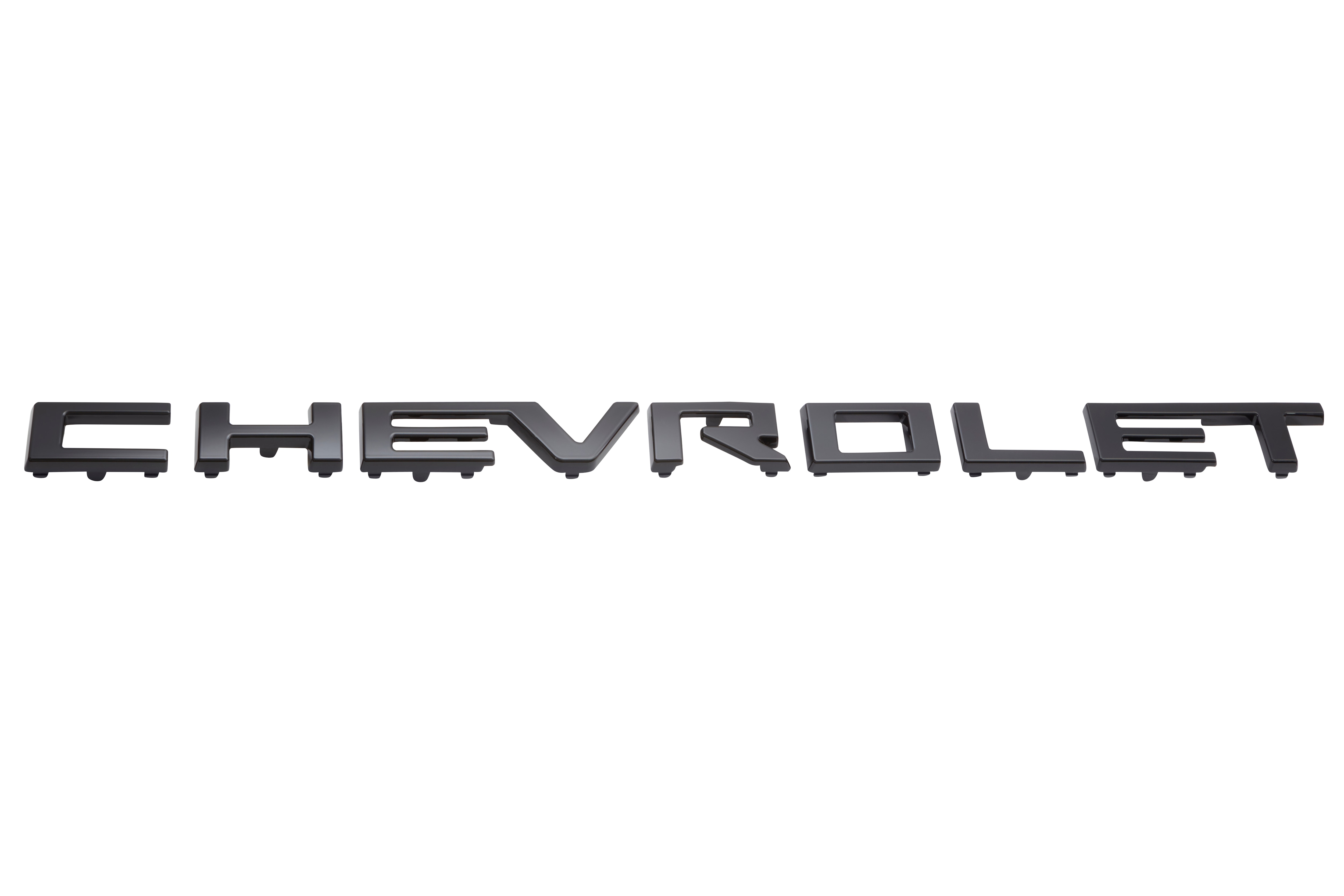 Chevrolet Script Lettering in Gloss Black