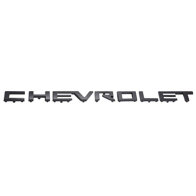 Chevrolet Script Lettering in Gloss Black