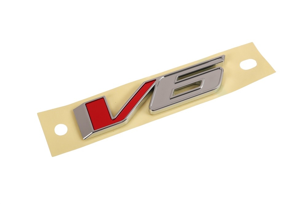 GM Genuine Parts Torch Red Passenger Side Tailgate Engine Name Plate