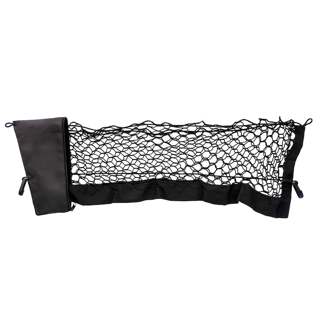 Vertical Cargo Net with Storage Bag featuring Bowtie Logo