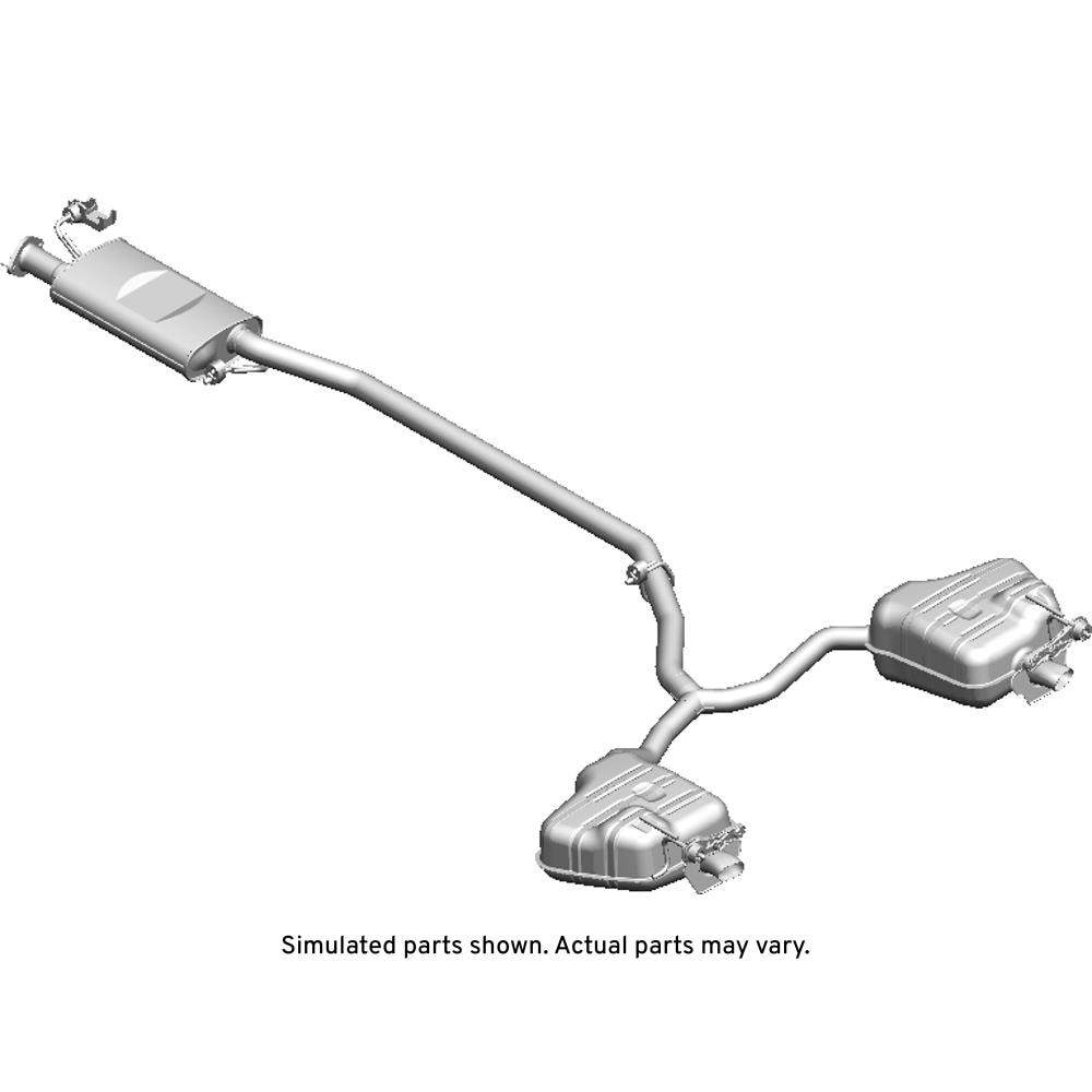 GM Genuine Parts Exhaust Muffler with Exhaust Pipe