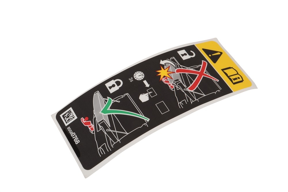 GM Genuine Parts Pickup Box Auxiliary Tailgate and Trailer Hitch Warning Label