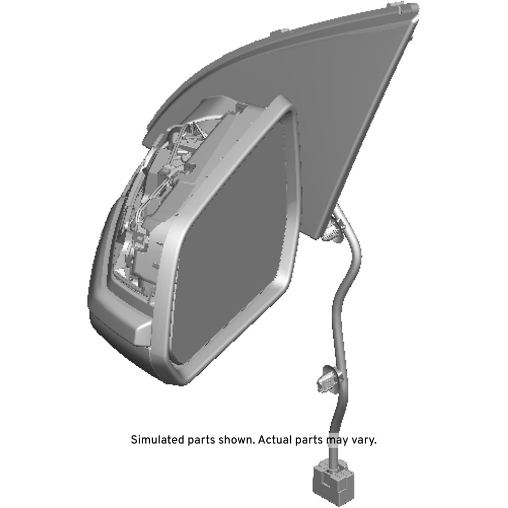 GM Genuine Parts Black Driver Side Mirror without Cover