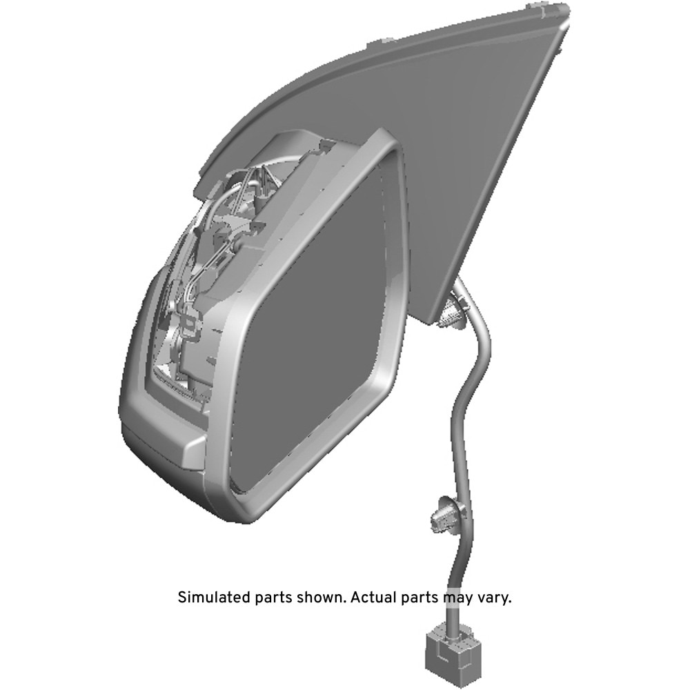 GM Genuine Parts Black Driver Side Door Mirror without Cover