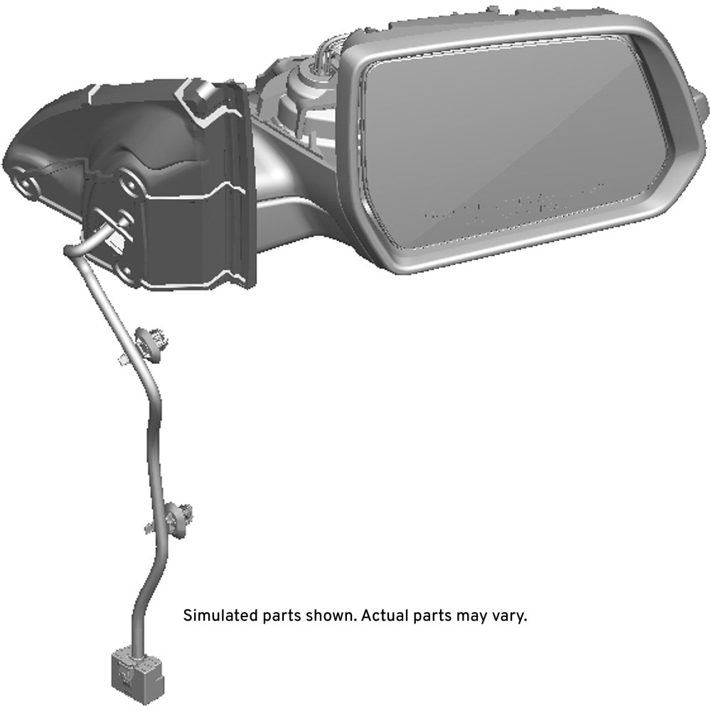 GM Genuine Parts Black Passenger Side Door Mirror without Cover