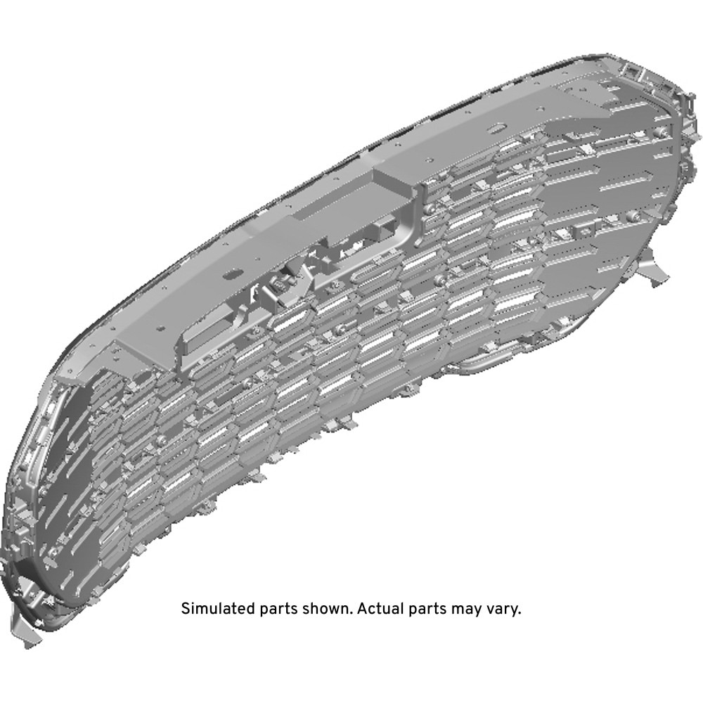 GM Genuine Parts Galvano Silver Front Upper Grille