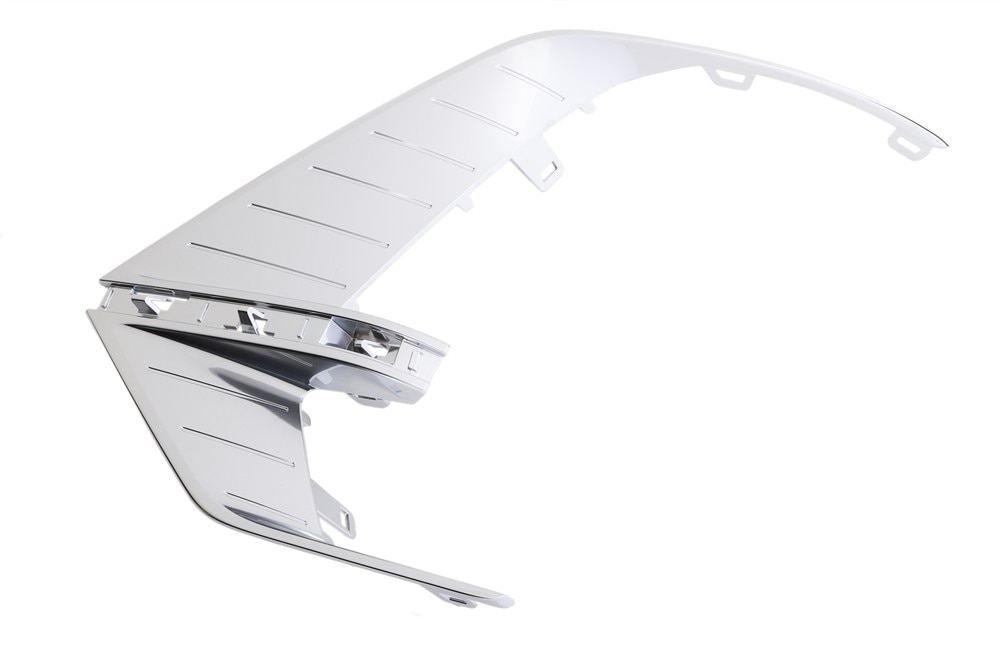 GM Genuine Parts Galvano Silver Driver Side Headlamp Bezel Insert