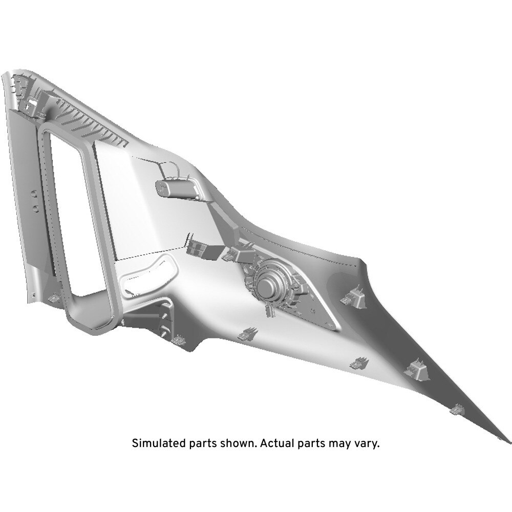 GM Genuine Parts Backen Black Driver Side Quarter Window Trim Finish Panel