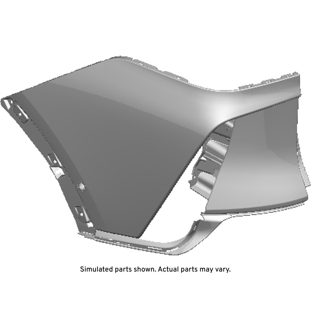 GM Genuine Parts Primed Rear Bumper Driver Side Upper Fascia