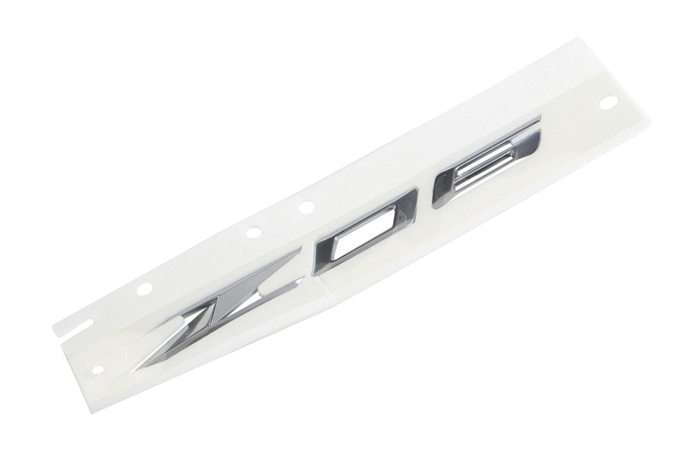 GM Genuine Parts Galvano Silver Body Side Rear Driver Side Marketing Package Name Plate