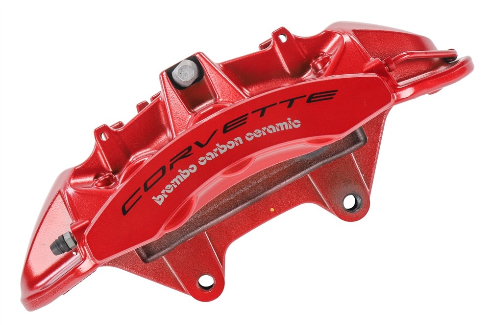 GM Genuine Parts Edge Red Metallic Front Driver Side Brake Caliper without Brake Pads or Bracket