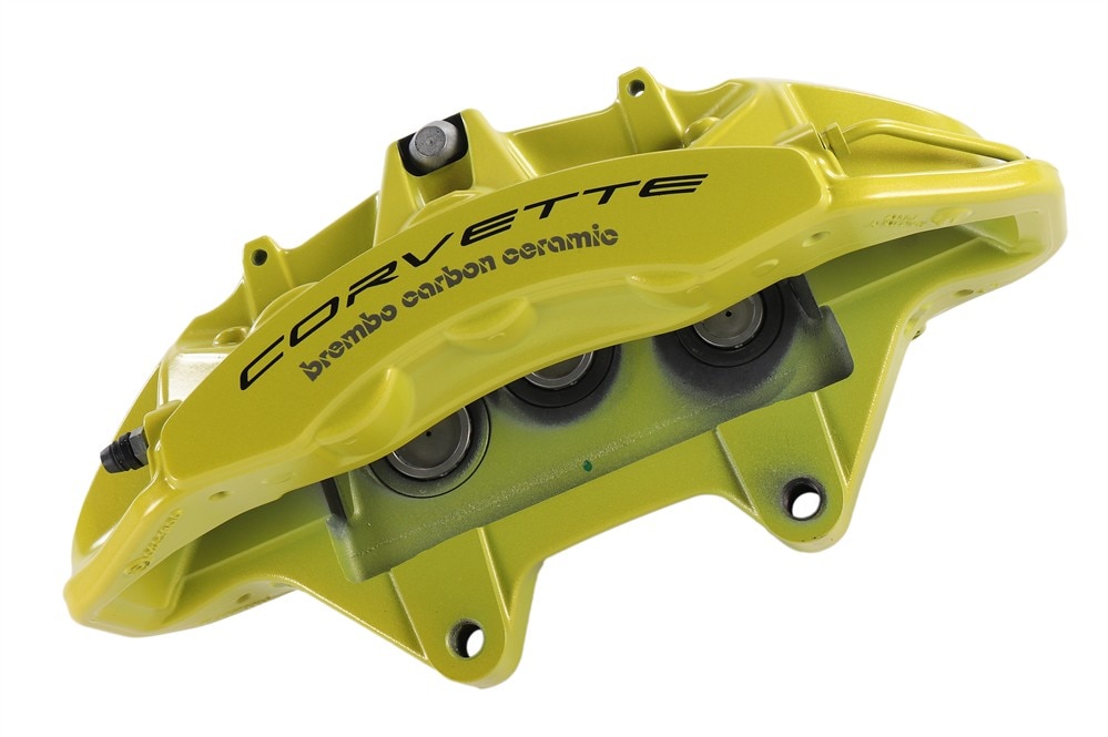GM Genuine Parts Edge Yellow Metallic Front Driver Side Brake Caliper without Brake Pads or Bracket
