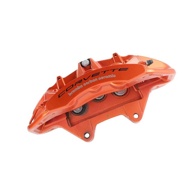 GM Genuine Parts Edge Orange Metallic Front Passenger Side Brake Caliper without Brake Pads or Bracket