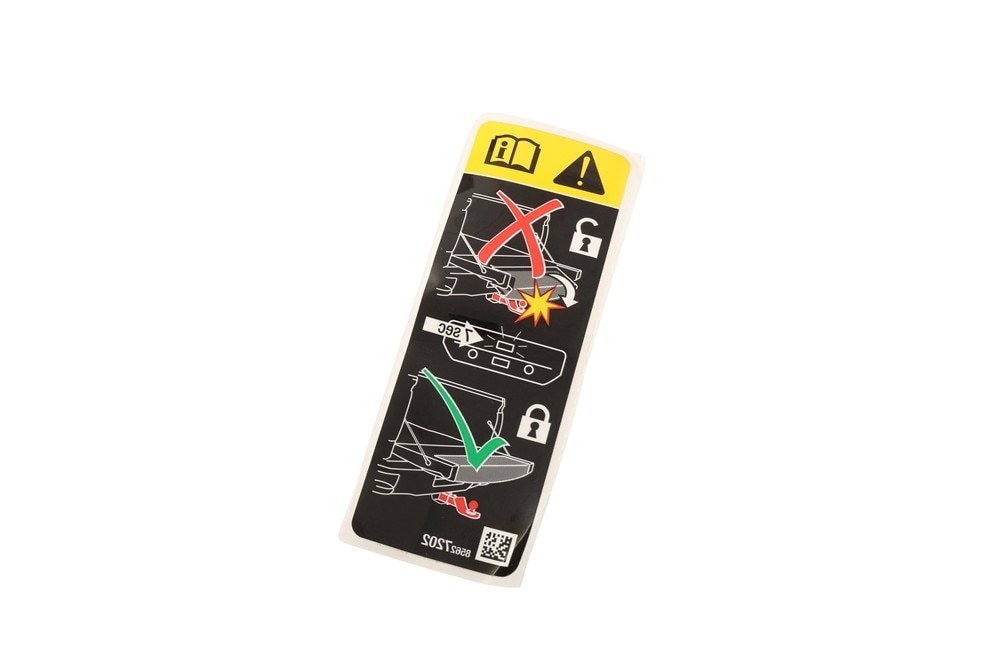 GM Genuine Parts Pickup Box Auxiliary Tailgate and Trailer Hitch Warning Label
