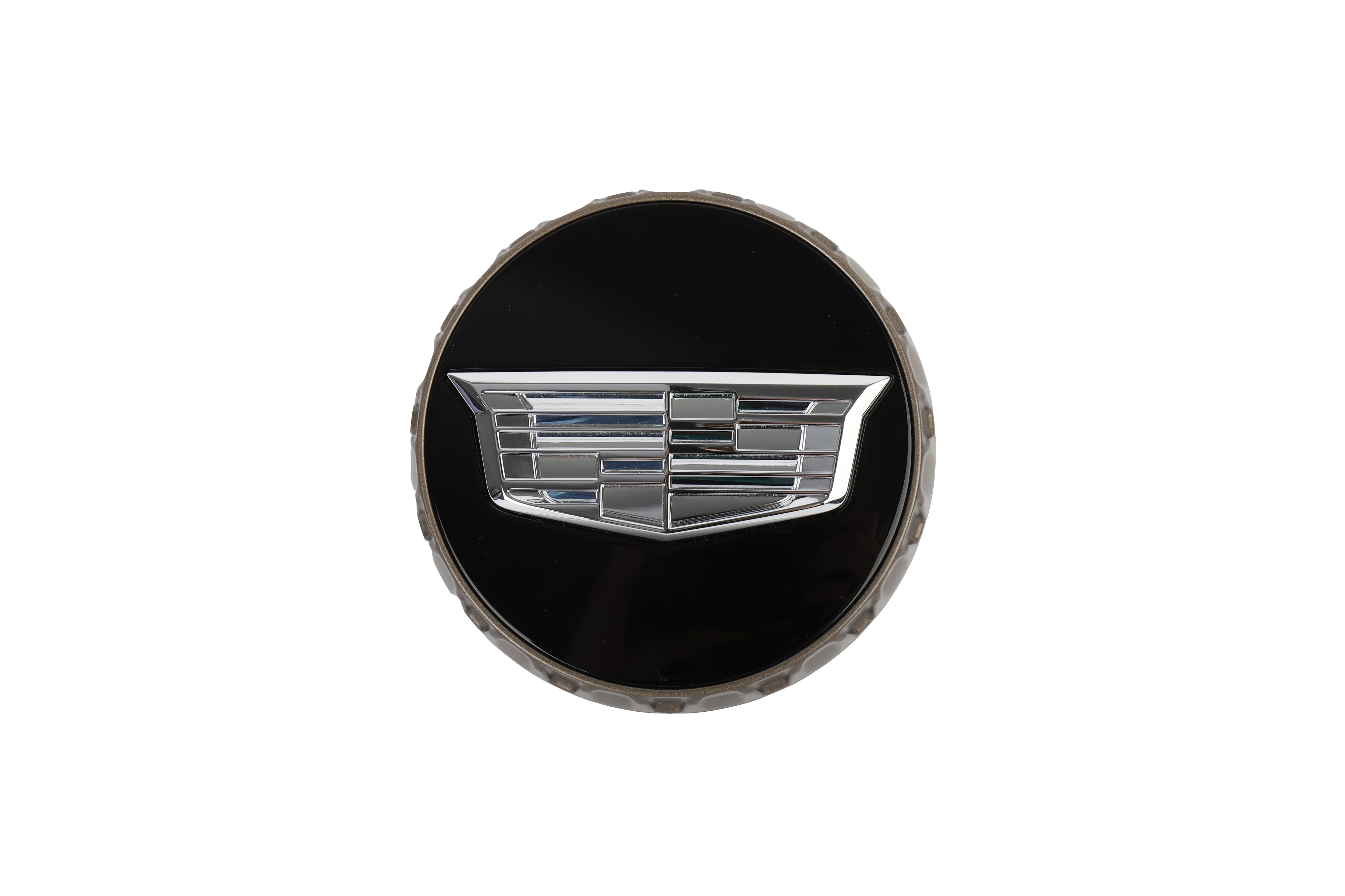 Center Cap in Black with Tech Bronze Accent and Monochrome Cadillac Logo
