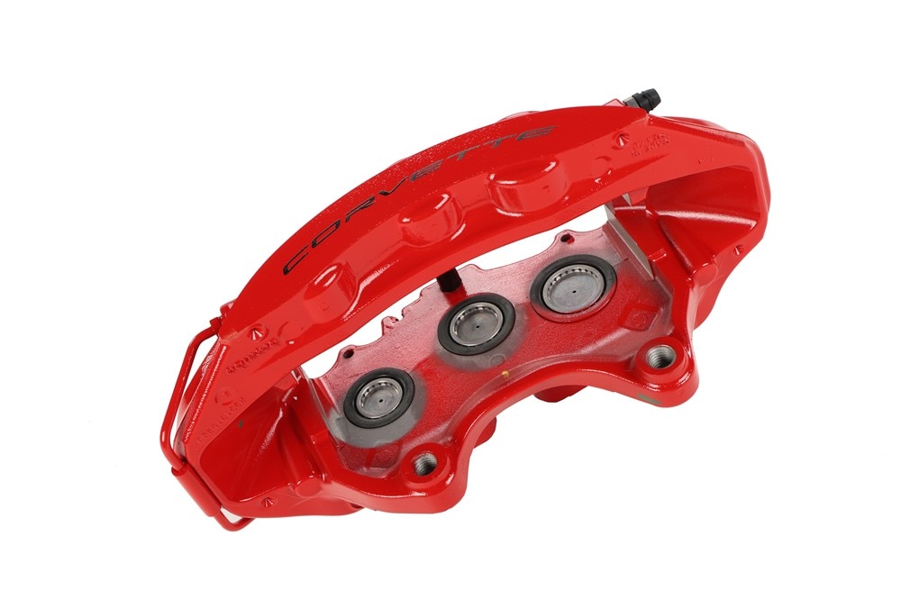 GM Genuine Parts Torch Red Front Passenger Side Brake Caliper without Pads And Bracket