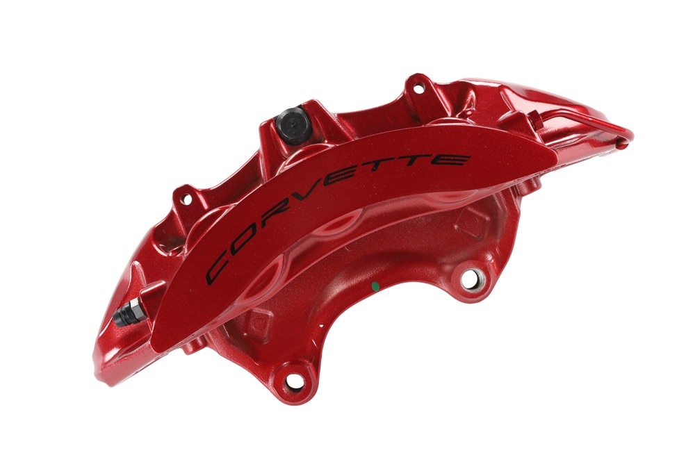 GM Genuine Parts Edge Red Metallic Front Driver Side Brake Caliper without Pads And Bracket