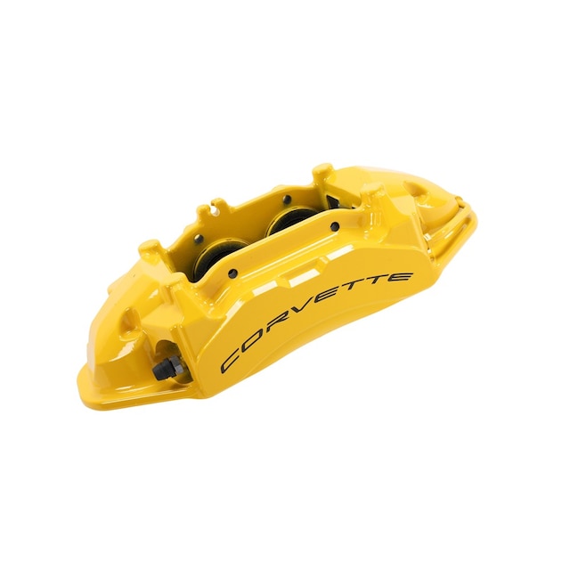 GM Genuine Parts Velocity Yellow Rear Passenger Side Brake Caliper without Brake Pads and Bracket